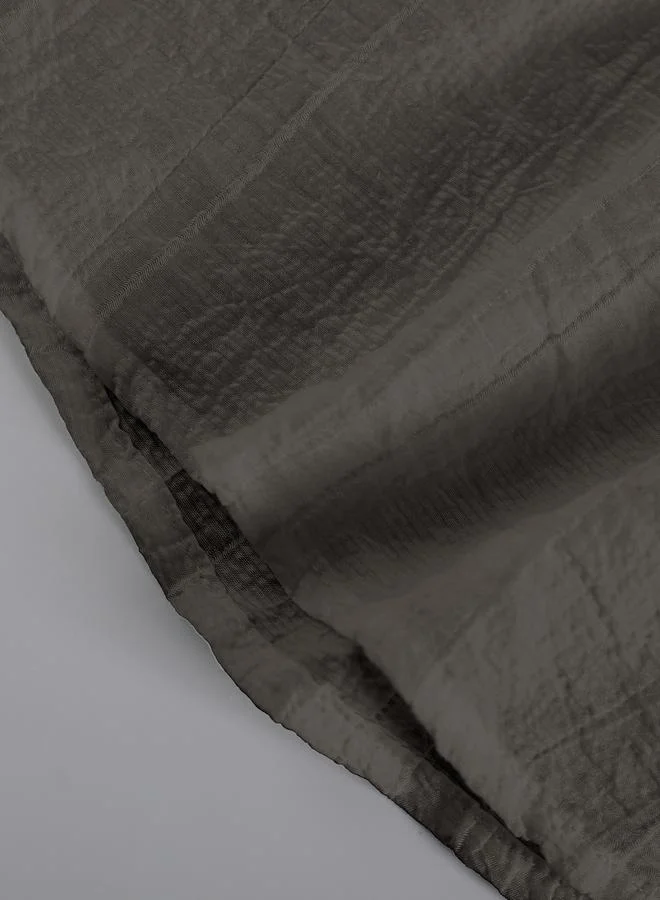 Take Two  Men Grey Textured Short Sleeve Shirt for Men | Best Price UAE